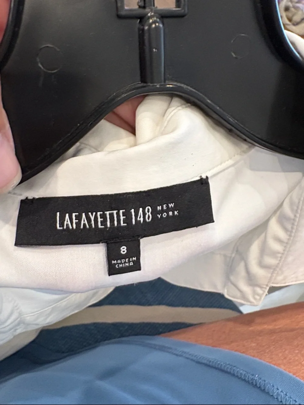 Lafayette 148 New York White Tailored Button-Up Shirt - Picture 2 of 2